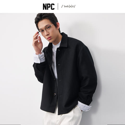 NPC潮牌90鹅绒绵羊毛混纺二合一轻薄羽绒服男秋上新翻领NP57DJ47 商品图0