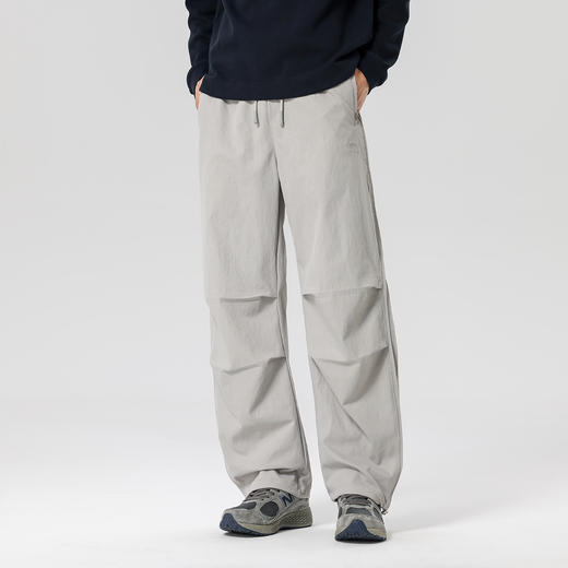 户外运动休闲裤25秋款压褶设计纯色系带青少年直筒裤男士通勤裤K&C 商品图1