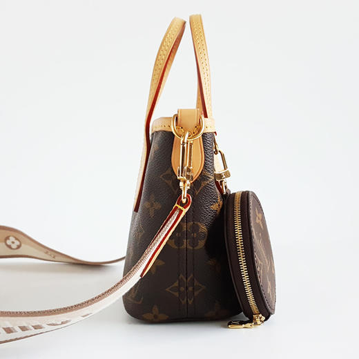 【95新】LV路易威登Neverfull系列M46705老花奶茶色宽肩带Neverfull BB购物袋手提单肩包061125NJS32 商品图4