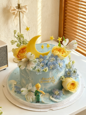 黄色系女神蛋糕