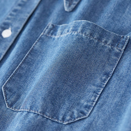 【内购】气质通勤牛仔衬衫文艺氛围感简约佰搭时髦复古风-W53CD3614X 商品图4