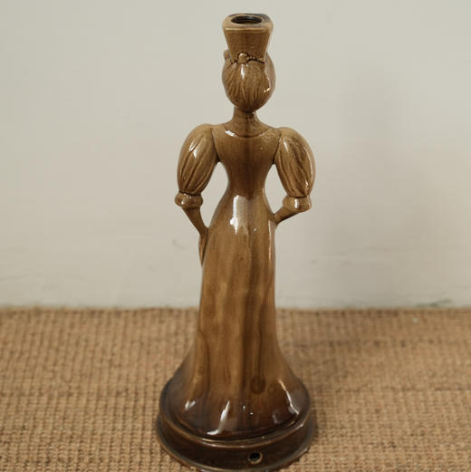 Victoria Lady中古陶瓷雕塑烛台 AU266 商品图2