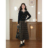 鹿向南「复古画册」黑色假两件长袖毛衣女秋冬新款学院风气质上衣 商品缩略图1