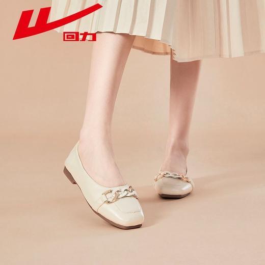 回力女鞋小皮鞋女款2025爆款百搭气质豆豆鞋女春秋配裙子法式单鞋 商品图2