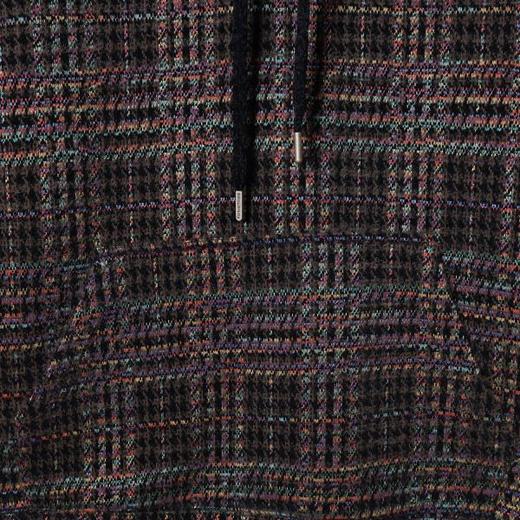 WY1340SDSA男士秋冬新款痞帅男装美式复古彩色格子抽绳连帽卫衣宽松潮流 商品图3