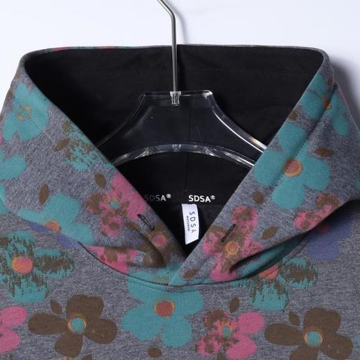 WY1339SDSA男士秋冬新款痞帅男装休闲时尚彩色花朵连帽卫衣百搭套头上衣 商品图2