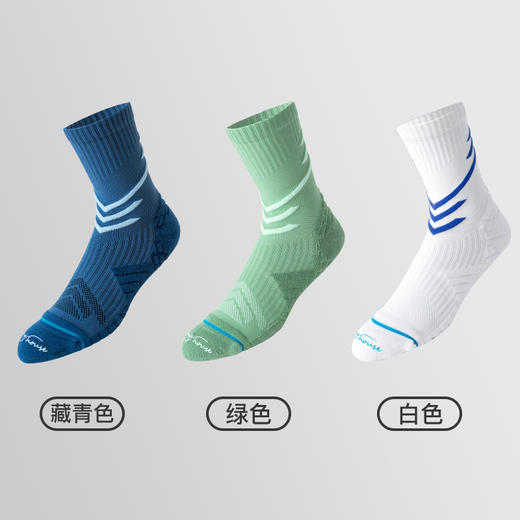 跑IN优选01任意三双跑步袜中筒防滑速干冬季训练毛巾底 商品图1