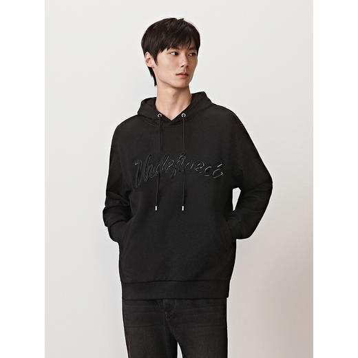 GXG男装 连帽卫衣字母绣花上衣双色长袖内搭 2025秋季新品 商品图2