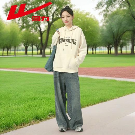 回力连帽卫衣女士春秋款2025新款美式宽松印花小个子上衣外套女款 商品图9