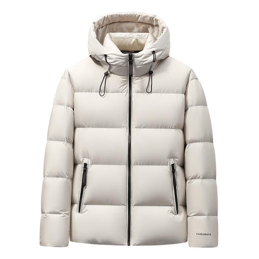 半身缘男装 冬季面包85%鹅绒螺纹袖口抗菌防静电羽绒服2618 商品图0