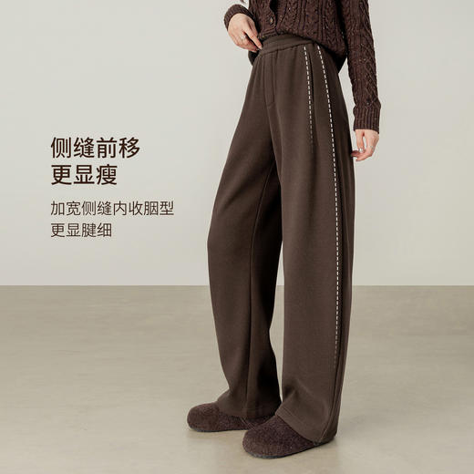 【内购】都市通勤秋冬基础款加绒保暖厚实懒人长裤-154KN2818 商品图4