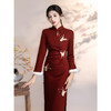 刺绣加绒红色旗袍，新中式订婚礼服裙敬酒服新娘LSB4151 商品缩略图2