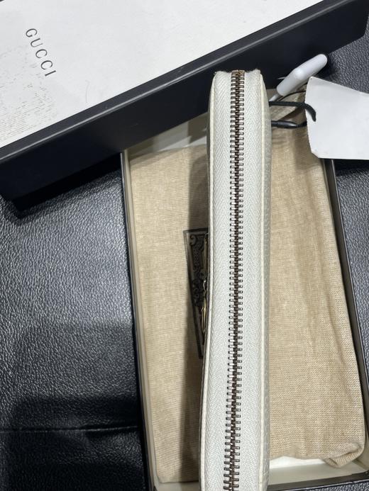 【超惠秒】GUCCI GG Marmont 白色真皮带钻缎带金属logo 长钱包/手拿包 11606 商品图3