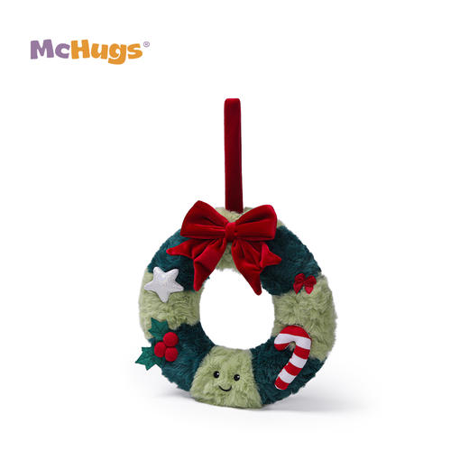 MChugs 圣诞花环小号20CM 圣诞节玩偶毛绒娃娃玩具摆件 生日礼物公仔 商品图1