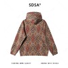 SDSA男士秋冬新款痞帅男装复古设计师撞色抽绳菱形连帽卫衣百搭 商品缩略图4
