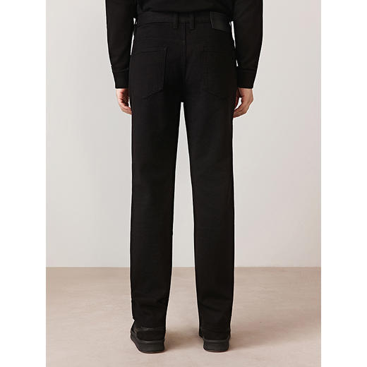 GXG男装 复古经典黑色修身耐磨四面弹力直筒牛仔裤  2025秋季新品 商品图3