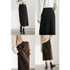 【内购】【松露巧克力】饼干裙优雅保暖灯芯绒材质松紧腰中长裙直筒半身裙-144Q57506 商品缩略图4