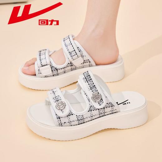 回力拖鞋女夏季小香风网红外穿时尚休闲厚底一字外出凉拖鞋子女款 商品图5