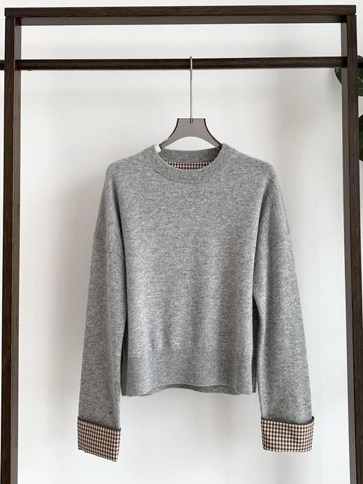 YS2045-格纹拼接针织衫【Hera&Song】 商品图0