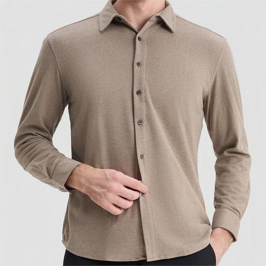 【双面磨毛设计❗️轻盈柔软亲肤】男装秋冬款加绒加厚仿毛呢衬衫长袖男士保暖衬衣商务休闲磨毛。ja 商品图0