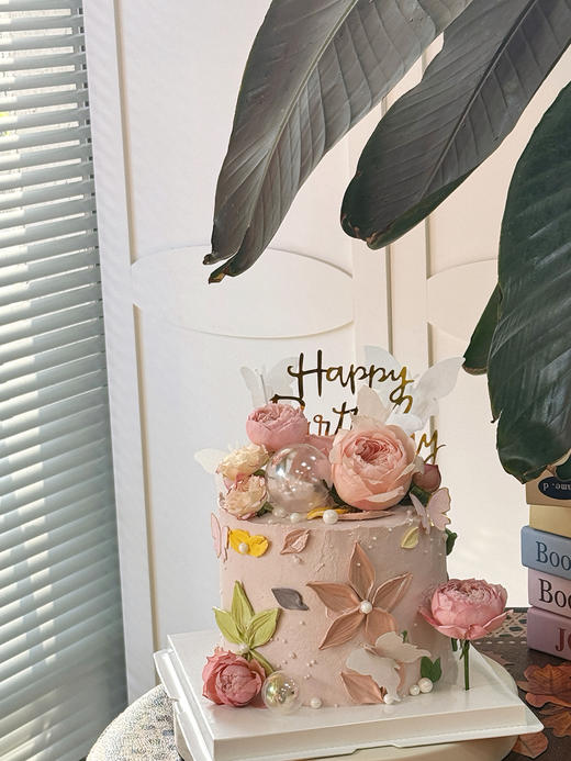 刮刀花鲜花蛋糕 商品图0