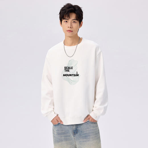 情侣款圆领卫衣2025秋款日常百搭校园通勤青少年打底衫上衣男K&C 商品图2