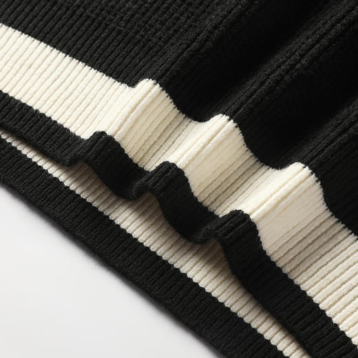 2025冬款撞色拼接男士套头针织衫时尚简约休闲百搭青少年毛衣K&C 商品图5