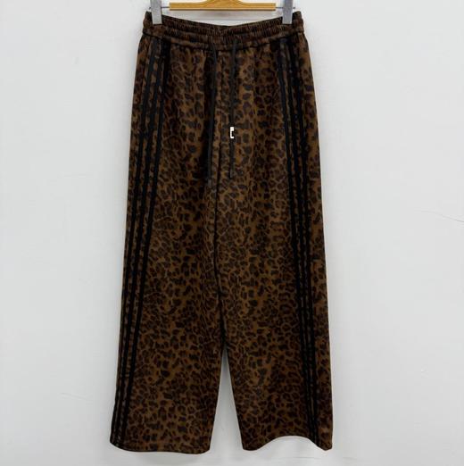 NC松紧腰抽绳豹纹阔腿裤50907（咖啡）秋季153240100321 商品图3