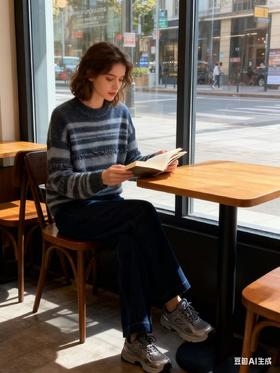 58K277条纹羊毛套头衫