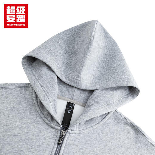 超级安踏男子加绒连帽外套秋冬保暖卫衣简约运动上衣152548716U 商品图4