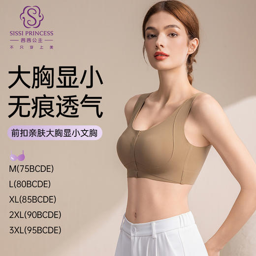 前扣亲肤大胸显小文胸 商品图0