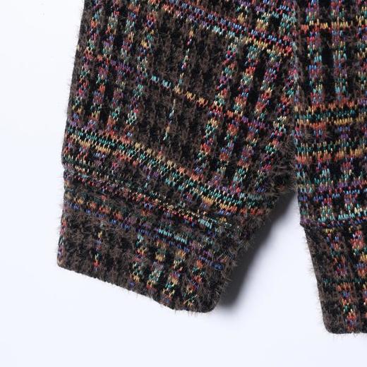 WY1340SDSA男士秋冬新款痞帅男装美式复古彩色格子抽绳连帽卫衣宽松潮流 商品图4