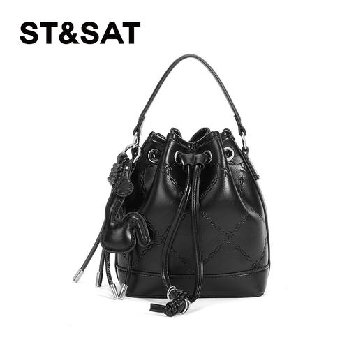 星期六时尚压纹简约水桶包SSD521A0GB 商品图12