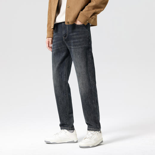 2025秋款男士直筒牛仔裤经典水洗日常百搭通勤显高显瘦长裤K&C 商品图1