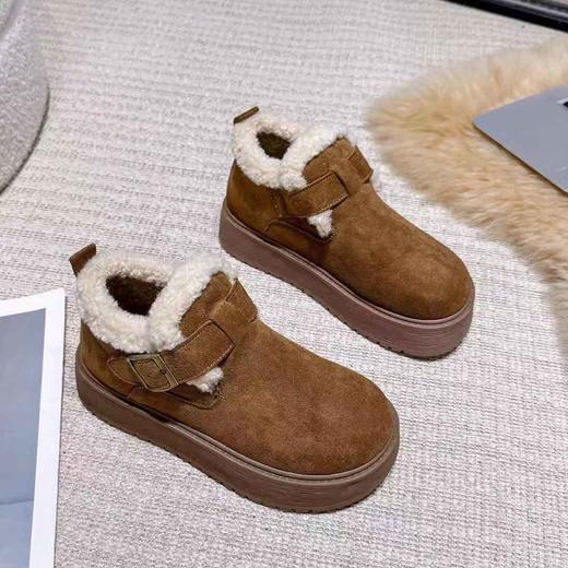 【HF】无忧购冬季高帮厚底勃肯鞋女一脚蹬加绒鞋19-7（截单后3-5天发货） 商品图6