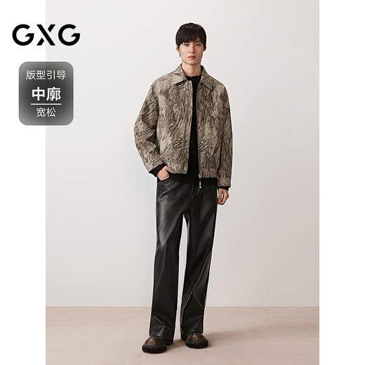GXG男装  定织满版花型复古夹克民族风串珠休闲外套 2025秋季热卖款 商品图1