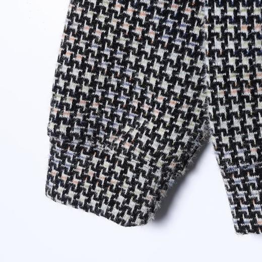 WY1355SDSA秋冬新款痞帅男装简约宽松彩色千鸟格设计抽绳连帽卫衣百搭 商品图4