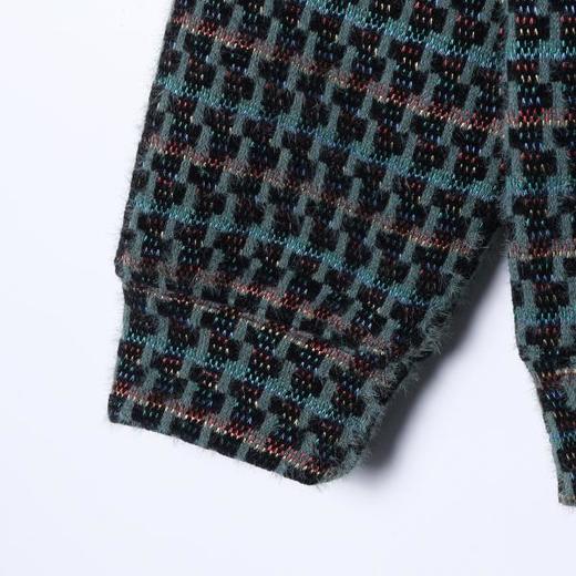 WY1390SDSA男士秋冬新款痞帅男装彩色条纹撞色格子抽绳连帽卫衣百搭宽松 商品图4