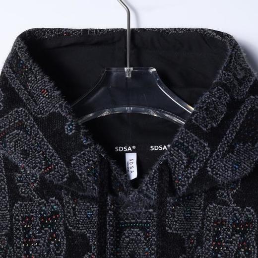 WY1366SDSA男士秋冬新款痞帅男装设计感提花撞色抽绳连帽卫衣百搭时尚 商品图2