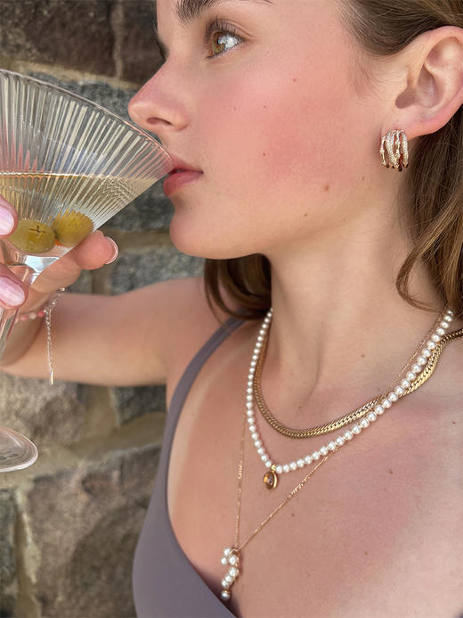 LHWINDSO 温莎珠宝    交织穹顶竹节耳环 商品图4