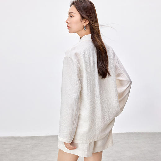 【内购】【都市cleanfit西装套装】时尚通勤都市含亚麻西装外套短裤两件套-153ZA3284X 商品图2