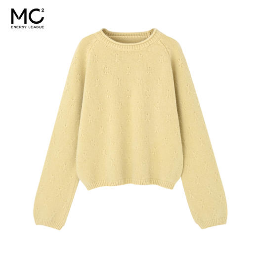 mc2 能量联盟女装圆领钩花净色毛衣-3120M5241029 商品图4