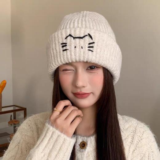 <曾小咸推荐> 线条小猫针织帽 日常89/件  商品图3