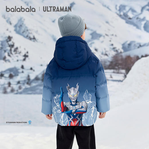 【奥特曼IP】巴拉巴拉男童羽绒服冬装连帽外套防风防水透湿保暖潮 商品图1