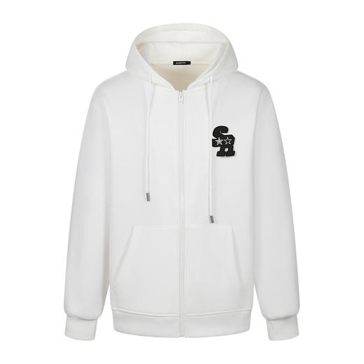 gxg.jeans男装 开衫连帽卫衣25秋款舒适简约百搭校园通勤青少年打底衫外套男K&C 商品图3