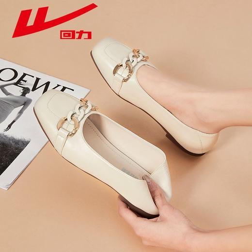 回力女鞋小皮鞋女款2025爆款百搭气质豆豆鞋女春秋配裙子法式单鞋 商品图0