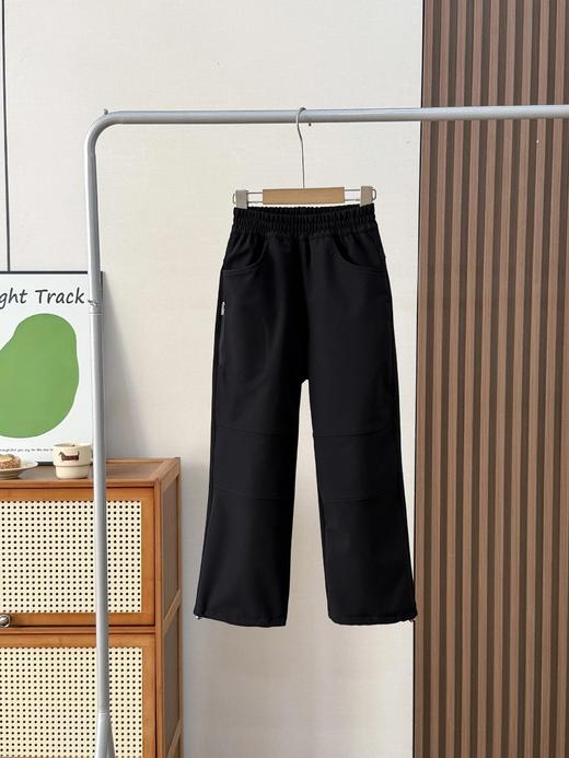 中大童  秋冬新款直筒裤休闲宽松裤脚可调节加绒百搭长裤 商品图11