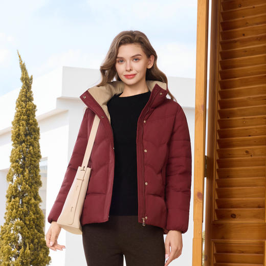 半身缘女装 冬季宽松防风轻盈保暖棉服254213M05440108 商品图3