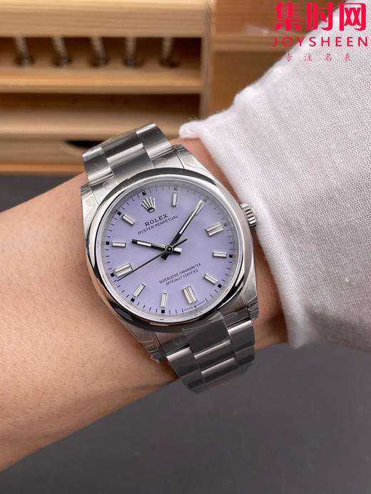 VS劳力士蚝式恒动36系列126000 VS恒动36mm VS恒动36 薰衣草紫 香芋紫 板链 丹东3230机 904L钢 男士腕表 小手腕福音 商品图8