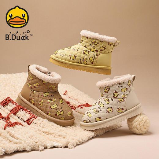 B.Duck小黄鸭童鞋冬季加绒保暖雪地靴26-30码 B5686911 商品图0